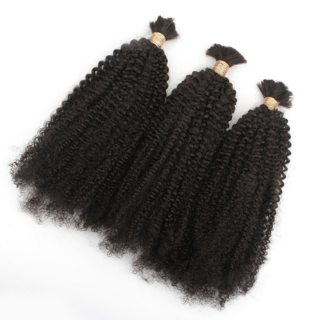 Afro Kinky Bulk 100% Human Braiding Hair