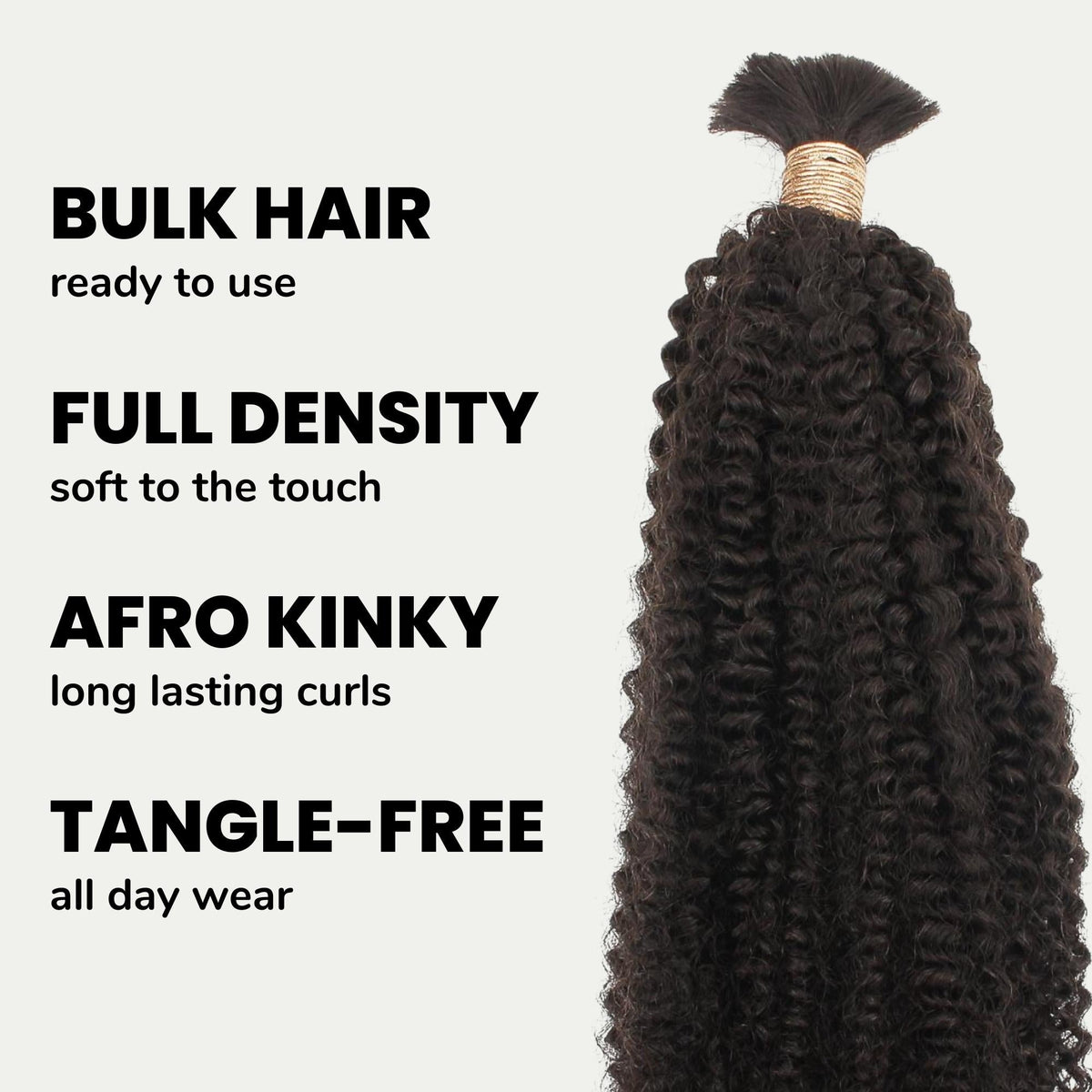 Afro Kinky Bulk 100% Human Braiding Hair