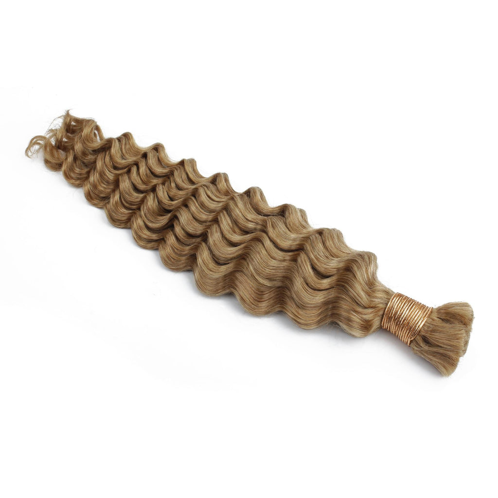 Honey Blonde Deep Wave 27 Bulk 100% Human Braiding Hair