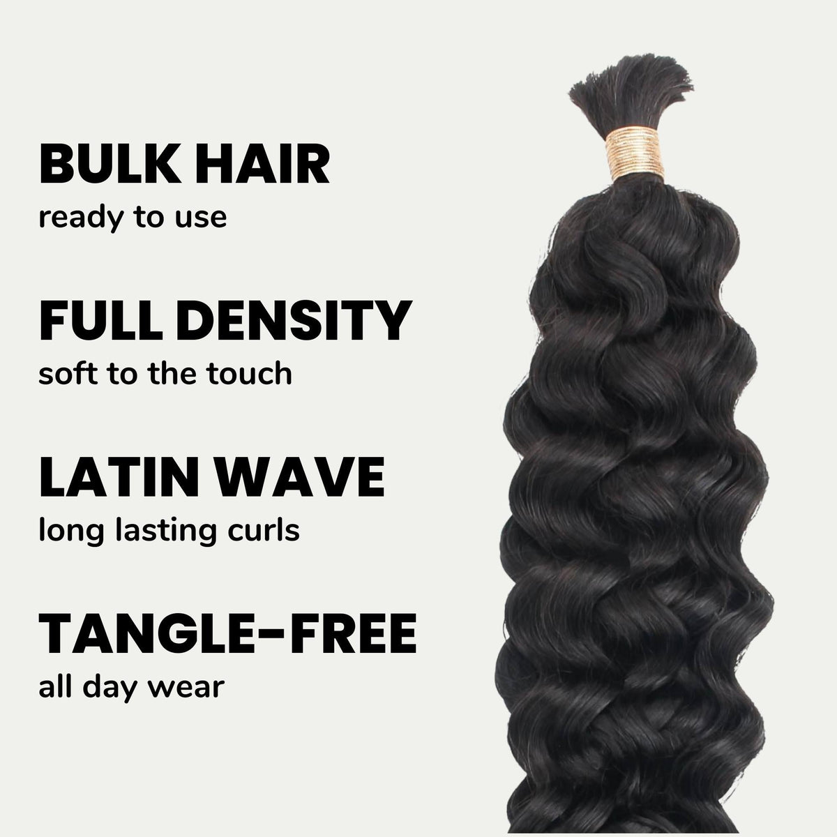 Latin Wave Bulk 100% Human Braiding Hair