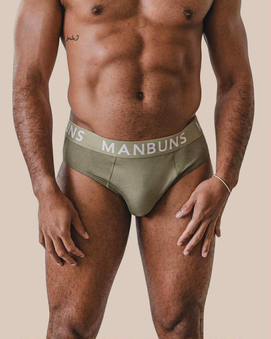 Men's Olive Green Brief Underwear