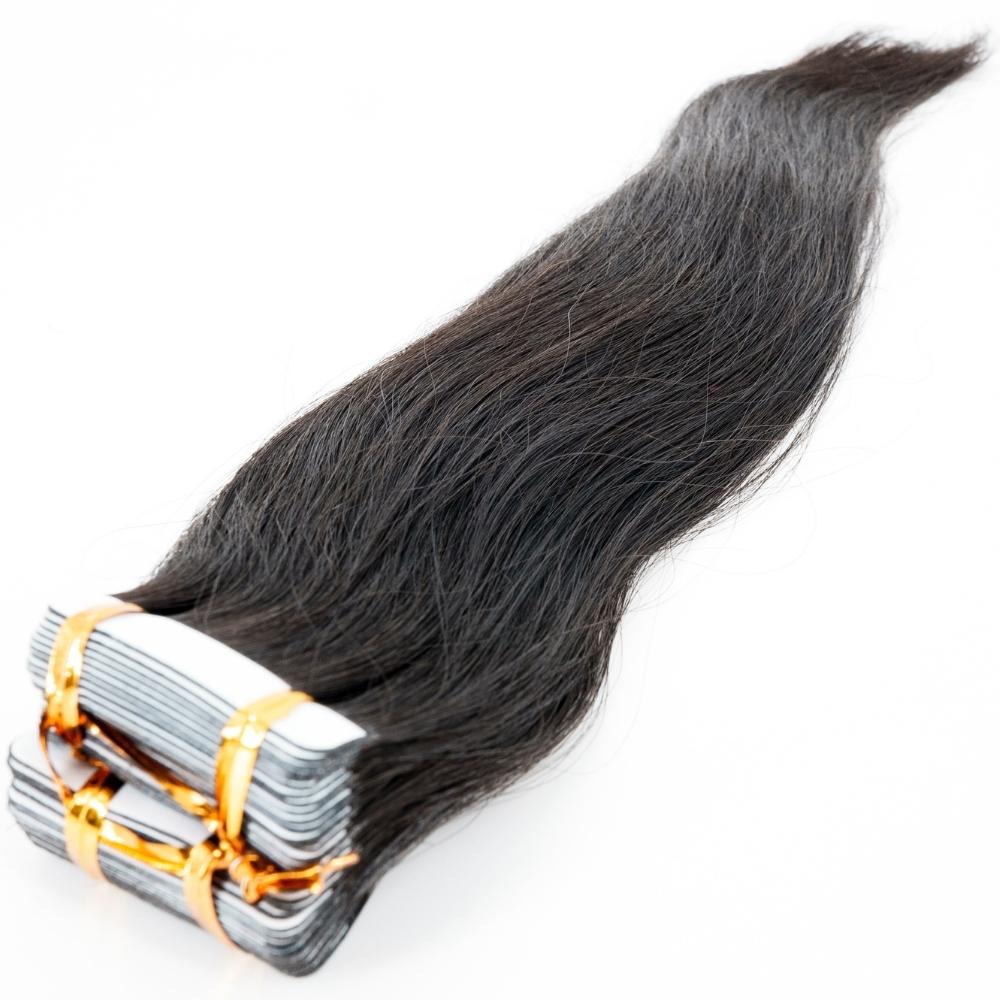 Raw Straight 100% Human Hair Tape In Extensions